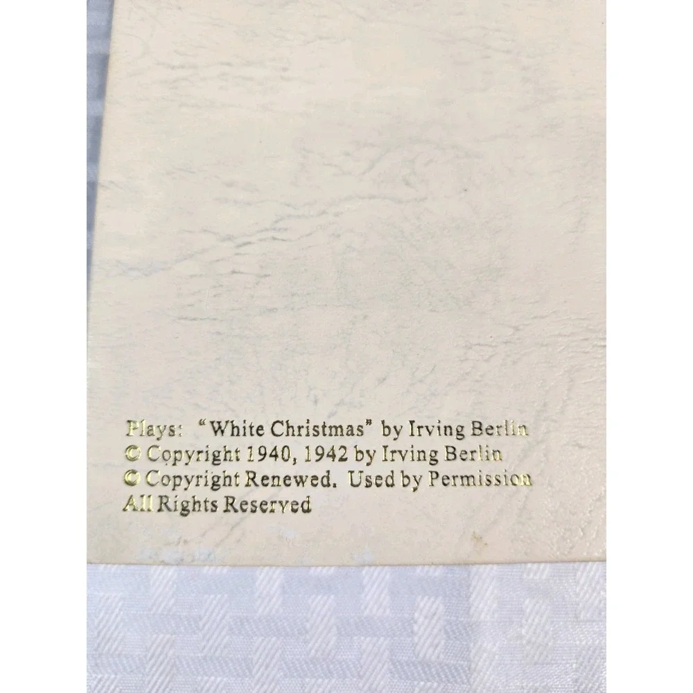 Vtg 2001 Mr Christmas Animated Musical Book WHITE CHRISTMAS Irving Berlin Works